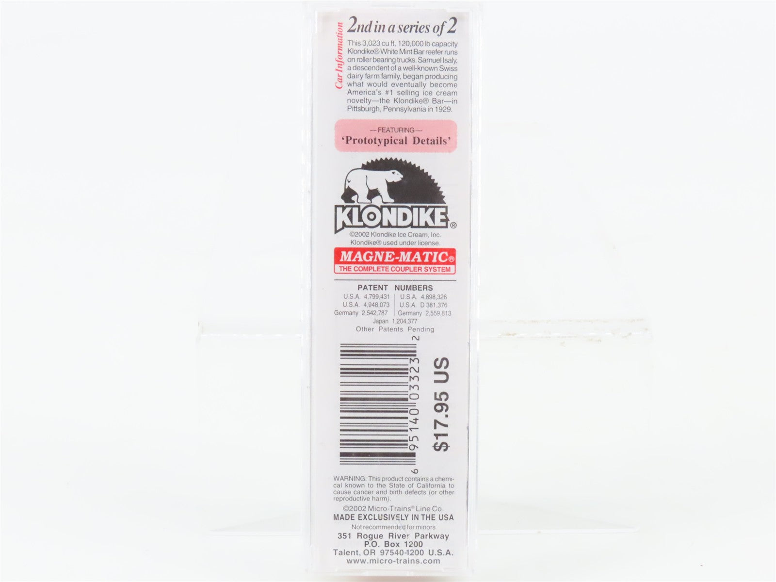 N Scale Micro-Trains MTL 69170 GH Klondike White Mint Mechanical Reefer 696