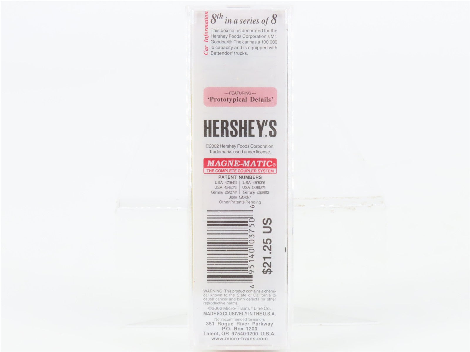 N Scale Micro-Trains MTL 21310 HFC Hershey's 40' Box Car 9002
