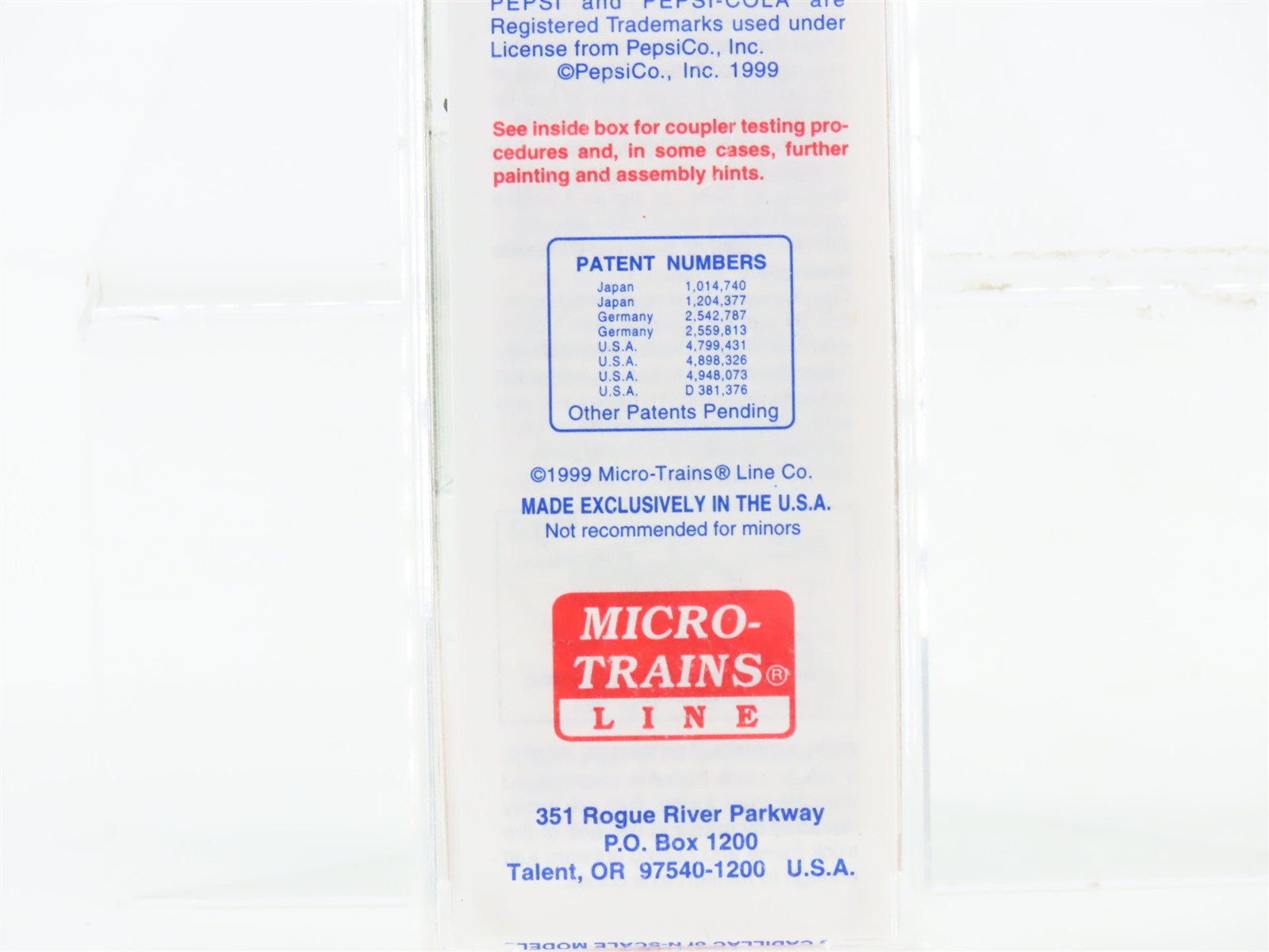 N Scale Micro-Trains MTL 100080 Pepsi-Cola 36' Caboose 10007