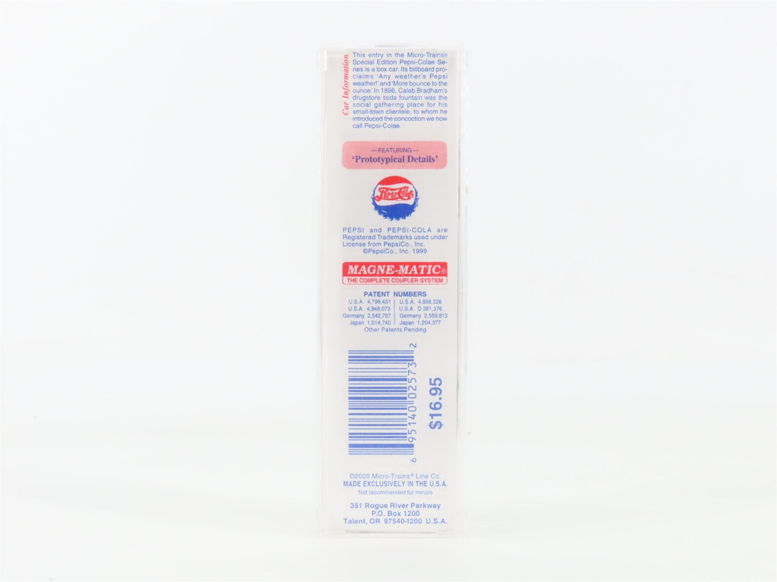 N Scale Micro-Trains MTL 21270 P.C. Pepsi-Cola 40' Box Car 122000