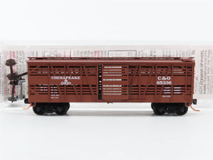 N Scale Micro-Trains MTL 35180 C&O Chesapeake & Ohio 40' Stock/Cattle Car 95336