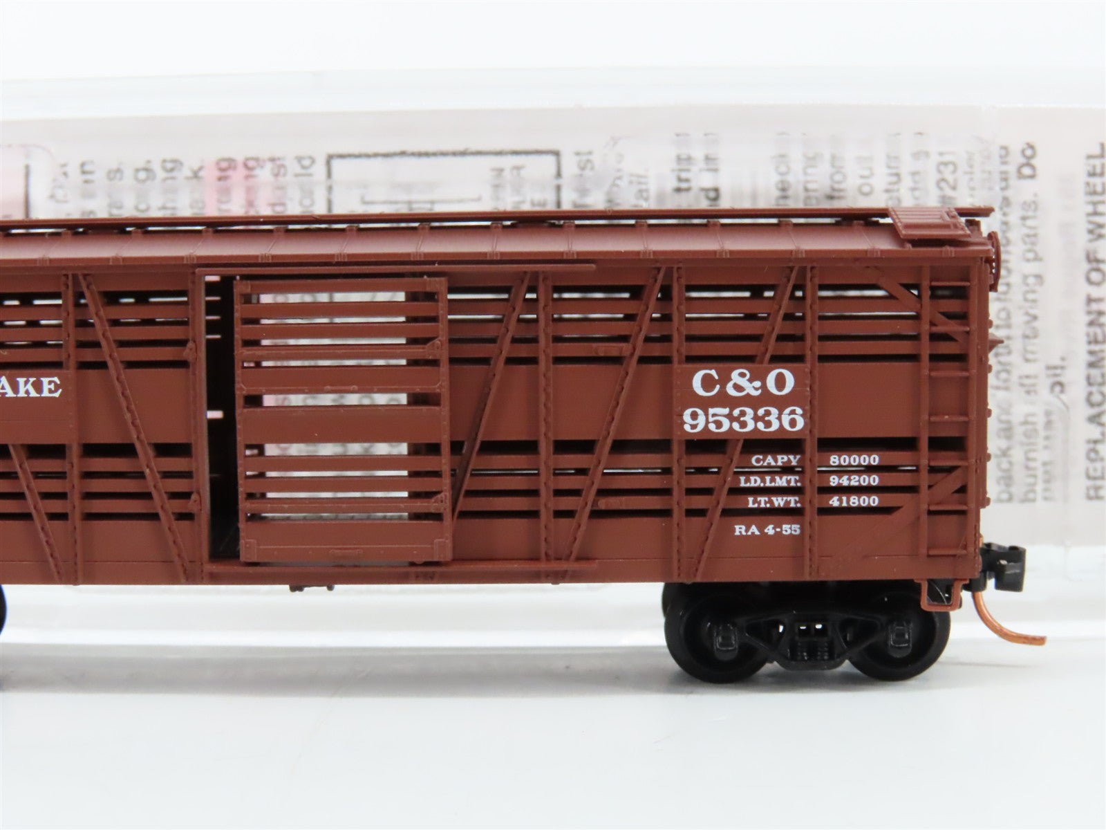 N Scale Micro-Trains MTL 35180 C&O Chesapeake & Ohio 40' Stock/Cattle Car 95336