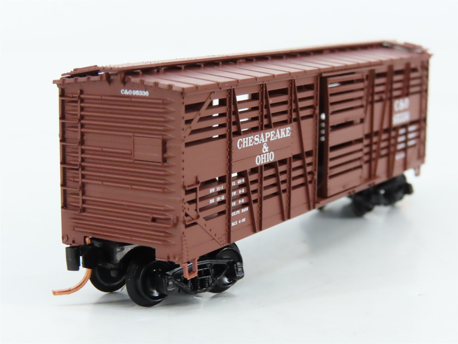 N Scale Micro-Trains MTL 35180 C&O Chesapeake & Ohio 40' Stock/Cattle Car 95336