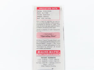 N Scale Micro-Trains MTL 35180 C&O Chesapeake & Ohio 40' Stock/Cattle Car 95336
