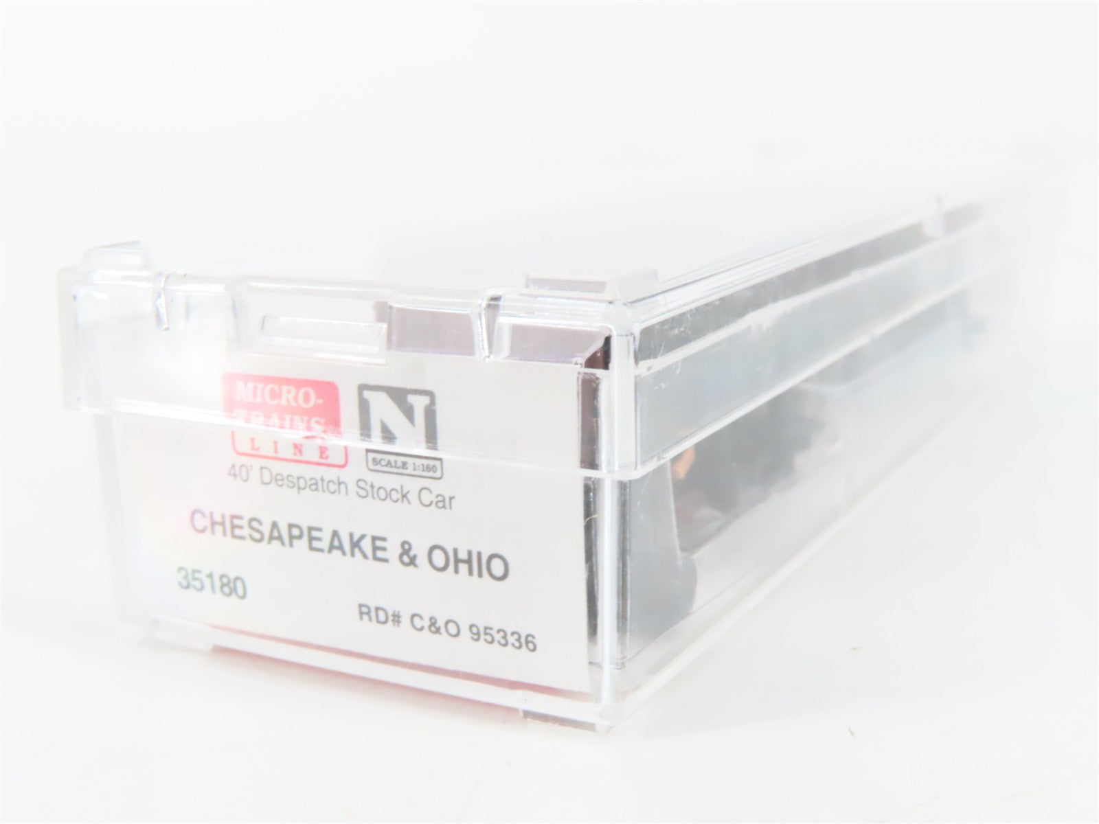 N Scale Micro-Trains MTL 35180 C&O Chesapeake & Ohio 40' Stock/Cattle Car 95336