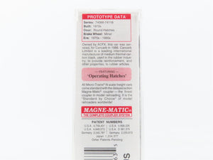 N Scale Micro-Trains MTL 93070 ACFX Cancarb 3-Bay Covered Hopper 74073