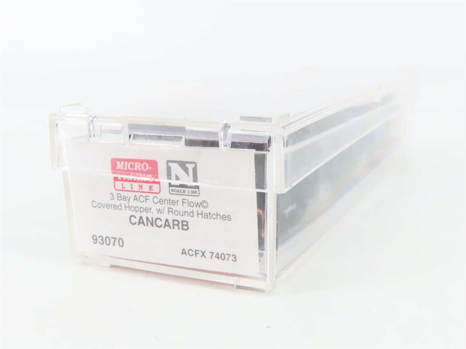 N Scale Micro-Trains MTL 93070 ACFX Cancarb 3-Bay Covered Hopper 74073