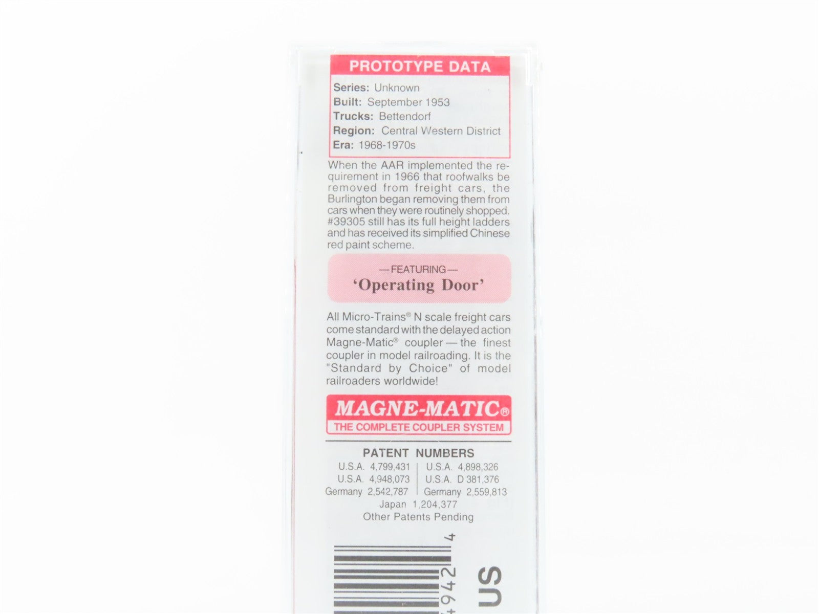 N Scale Micro-Trains MTL 73050 CB&Q Burlington Route 40' Box Car 39305