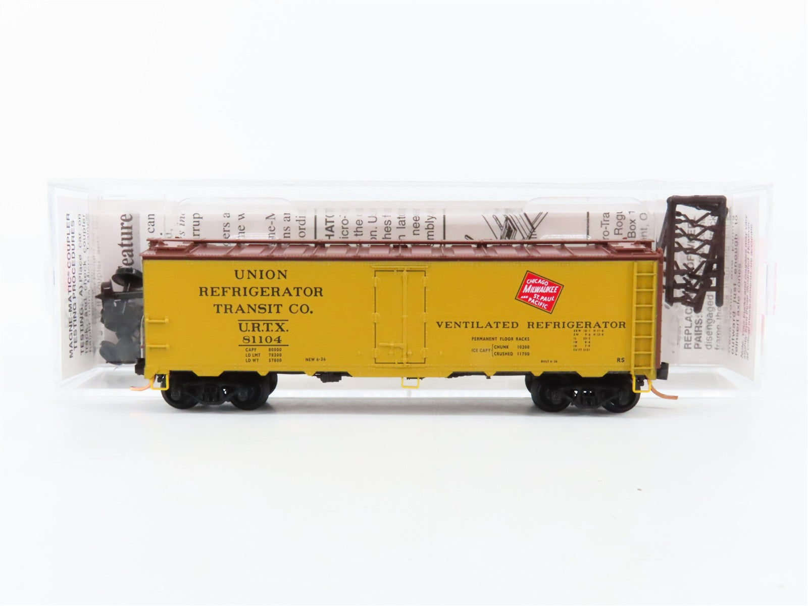 N Scale Micro-Trains MTL 59100 URTX Milwaukee Road 40' Reefer 81104