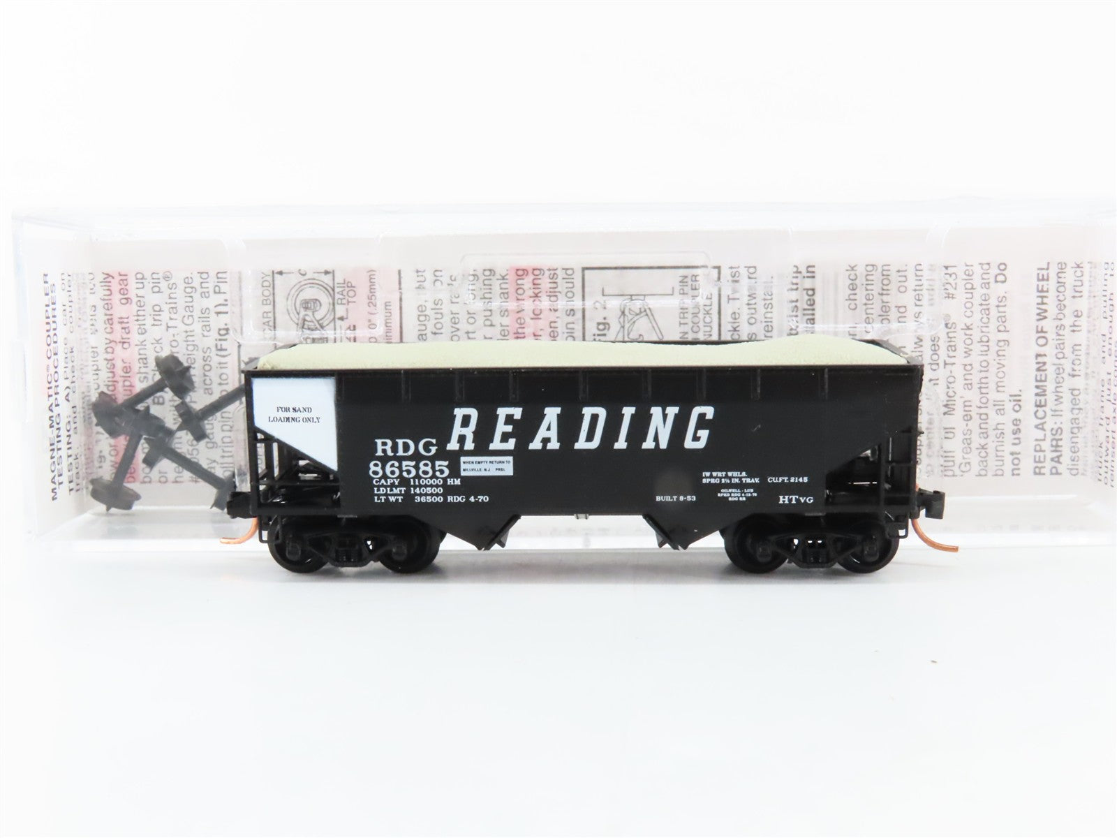 N Scale Micro-Trains MTL 55490 RDG Reading 33' 2-Bay Hopper 86585