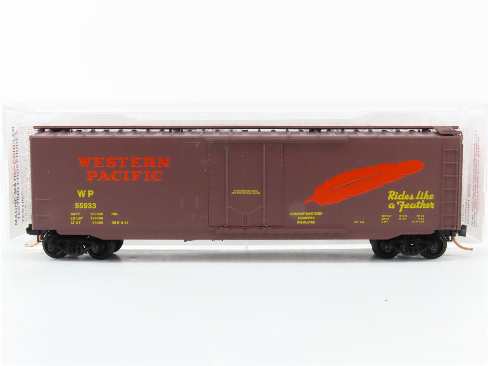 N Scale Micro-Trains MTL 32180 WP Western Pacific 50' Box Car 55933