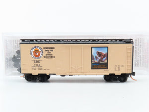 N Scale Micro-Trains MTL 21480 SBX Smokey Bear 40' Plug Door Box Car 1944