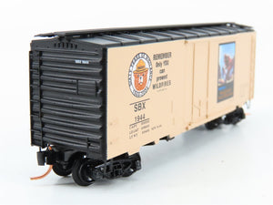 N Scale Micro-Trains MTL 21480 SBX Smokey Bear 40' Plug Door Box Car 1944