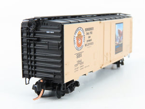 N Scale Micro-Trains MTL 21480 SBX Smokey Bear 40' Plug Door Box Car 1944