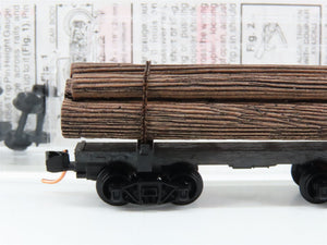 N Scale Micro-Trains MTL 113510 30' Skeleton Log Car w/ Log Load