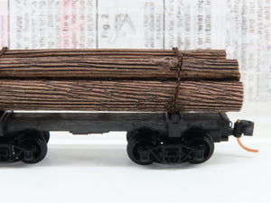 N Scale Micro-Trains MTL 113510 30' Skeleton Log Car w/ Log Load