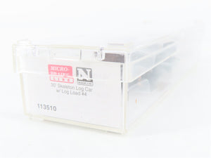 N Scale Micro-Trains MTL 113510 30' Skeleton Log Car w/ Log Load