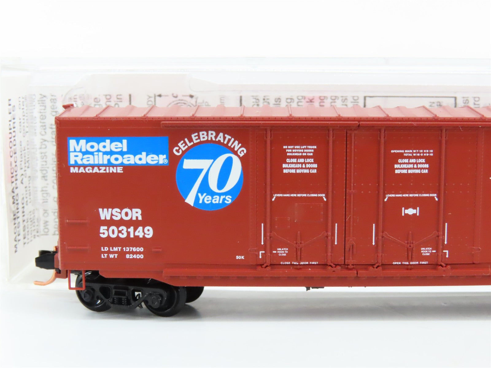 N Scale Micro-Trains MTL 75130 WSOR Wisconsin & Southern 50' Box Car 503149