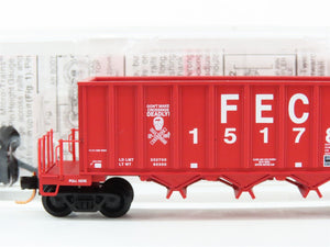 N Micro-Trains MTL 12500020 FEC Florida East Coast 3-Bay Ortner Hopper 15178
