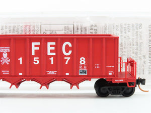 N Micro-Trains MTL 12500020 FEC Florida East Coast 3-Bay Ortner Hopper 15178