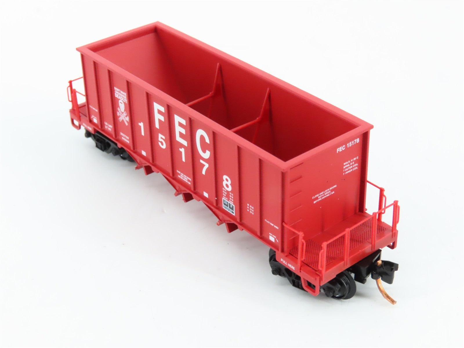N Micro-Trains MTL 12500020 FEC Florida East Coast 3-Bay Ortner Hopper 15178
