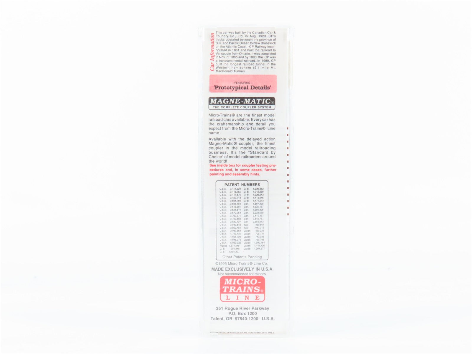 N Scale Micro-Trains MTL 44040 CP Canadian Pacific 50' Flat Car 300055