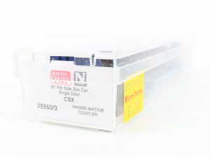 N Scale Micro-Trains MTL 25550/3 CSXT CSX 50' Box Car 141085