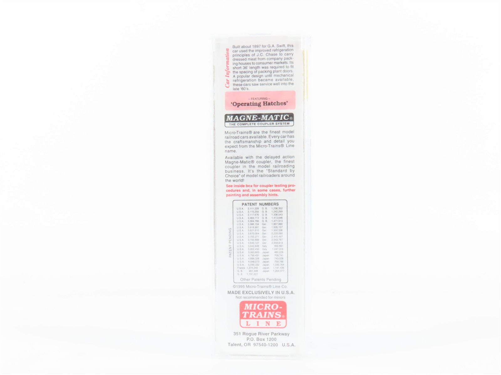 N Scale Micro-Trains MTL 58010 SRL Swift Refrigerator Line 36' Reefer 2813