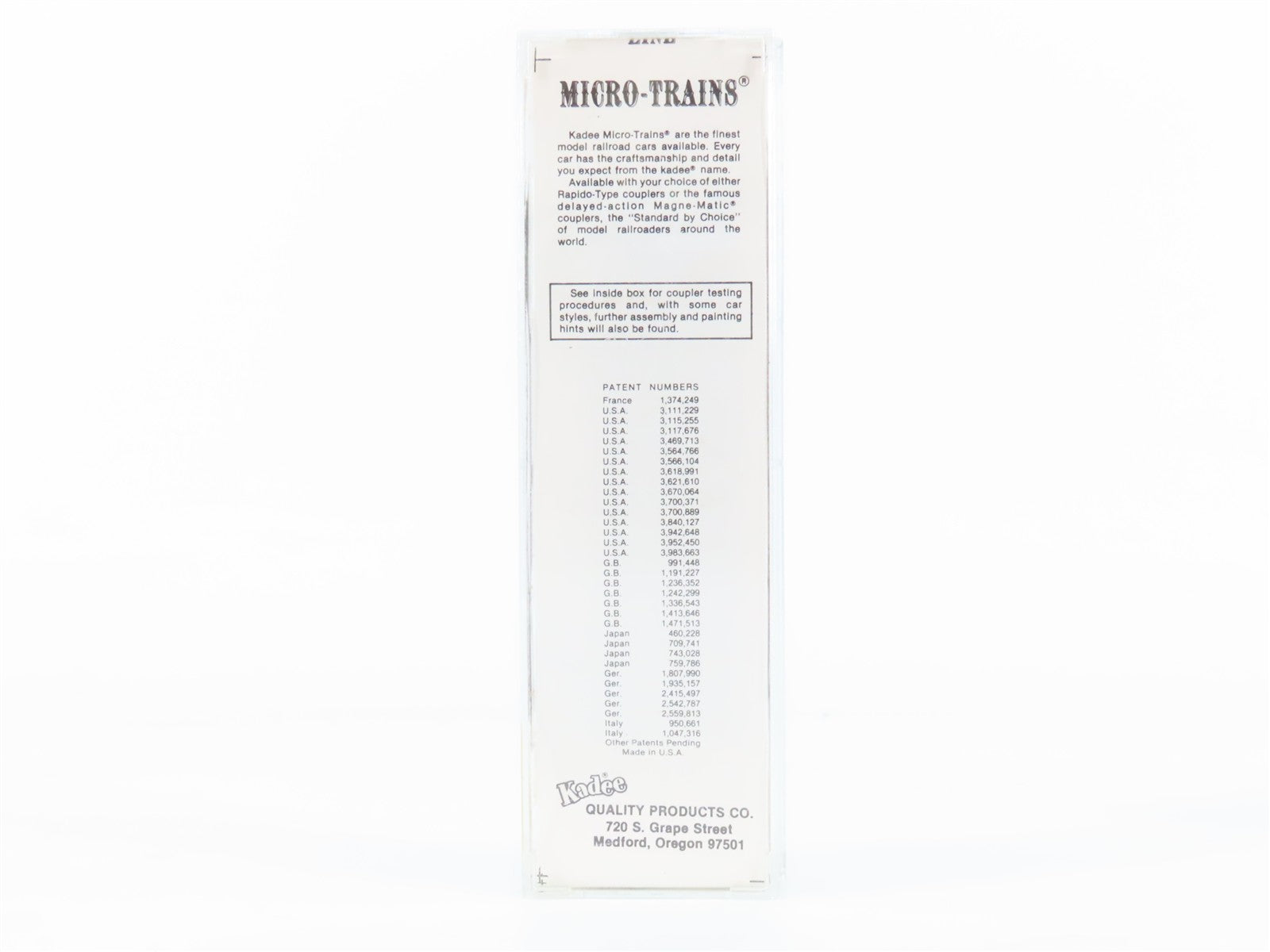 N Scale Micro-Trains MTL 20620 UP Union Pacific 40' Box Car 195342