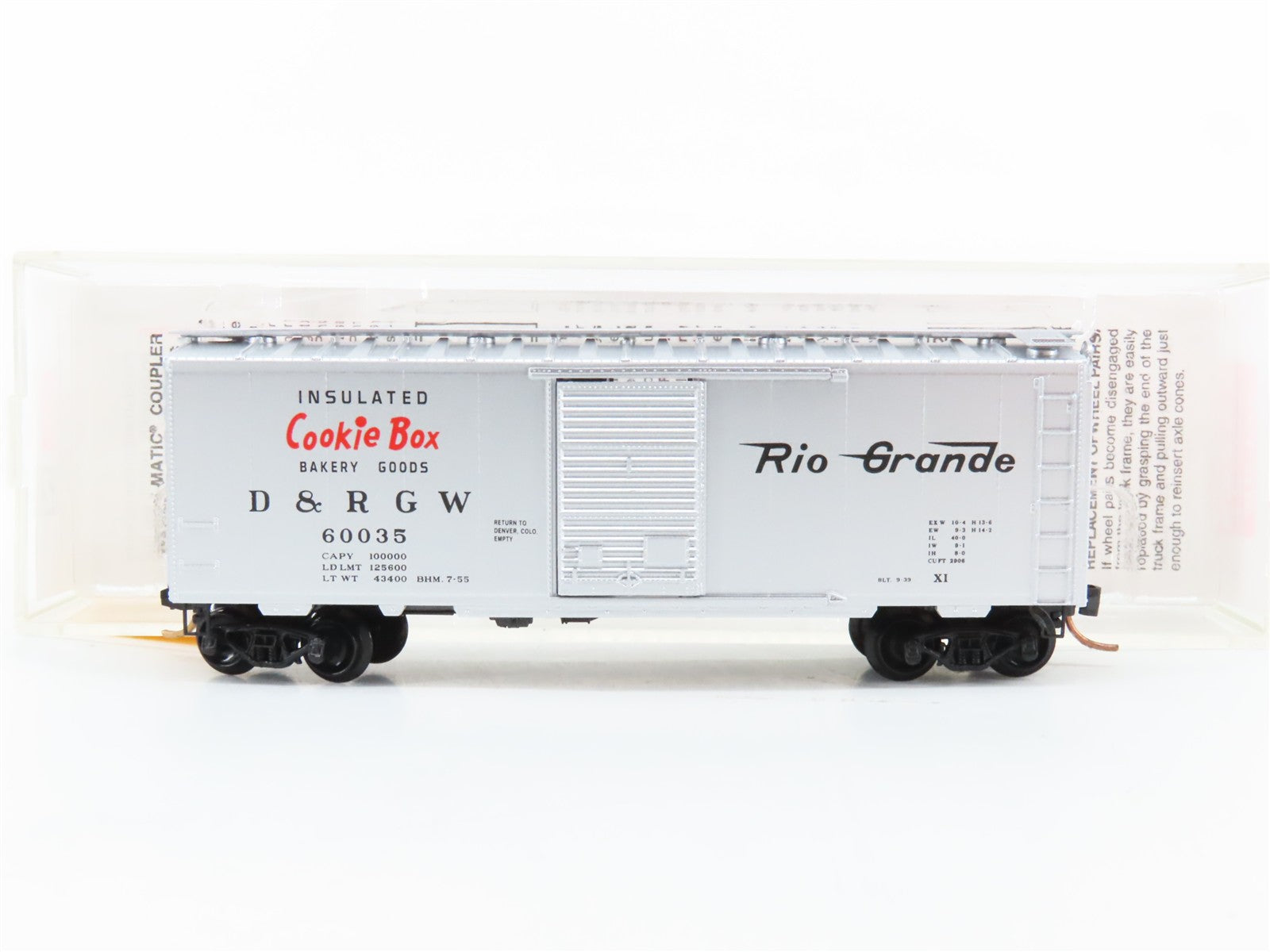 N Scale Micro-Trains MTL 20110 D&RGW Denver & Rio Grande Western Box Car 60035