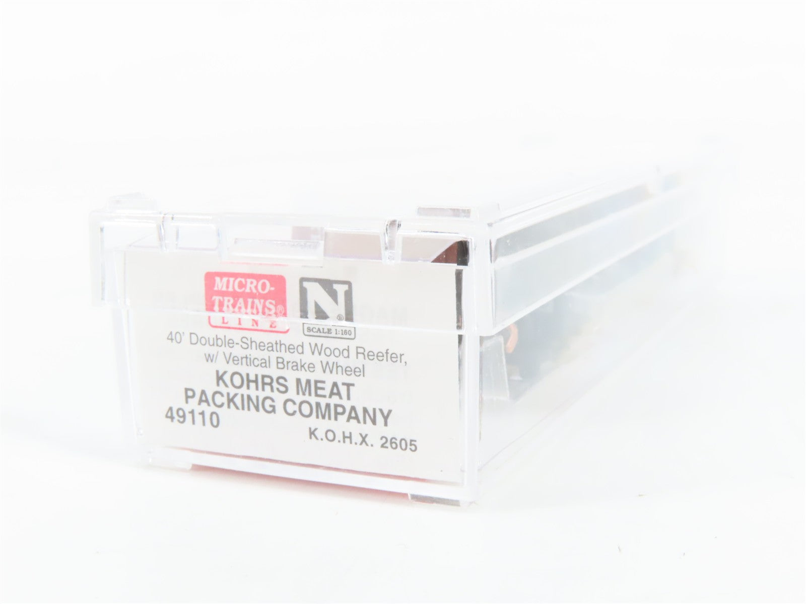 N Scale Micro-Trains MTL 49110 KOHX Kohrs Meat Packing Company 40' Reefer 2605