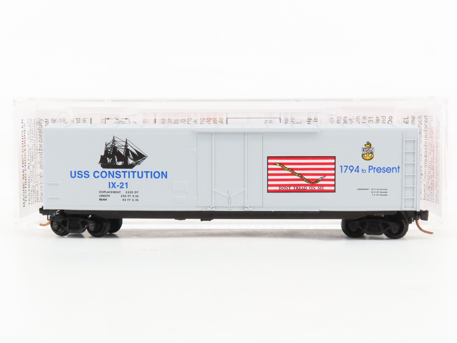 N Scale Micro-Trains MTL 03800412 IX USS Constitution 50' Box Car IX-21