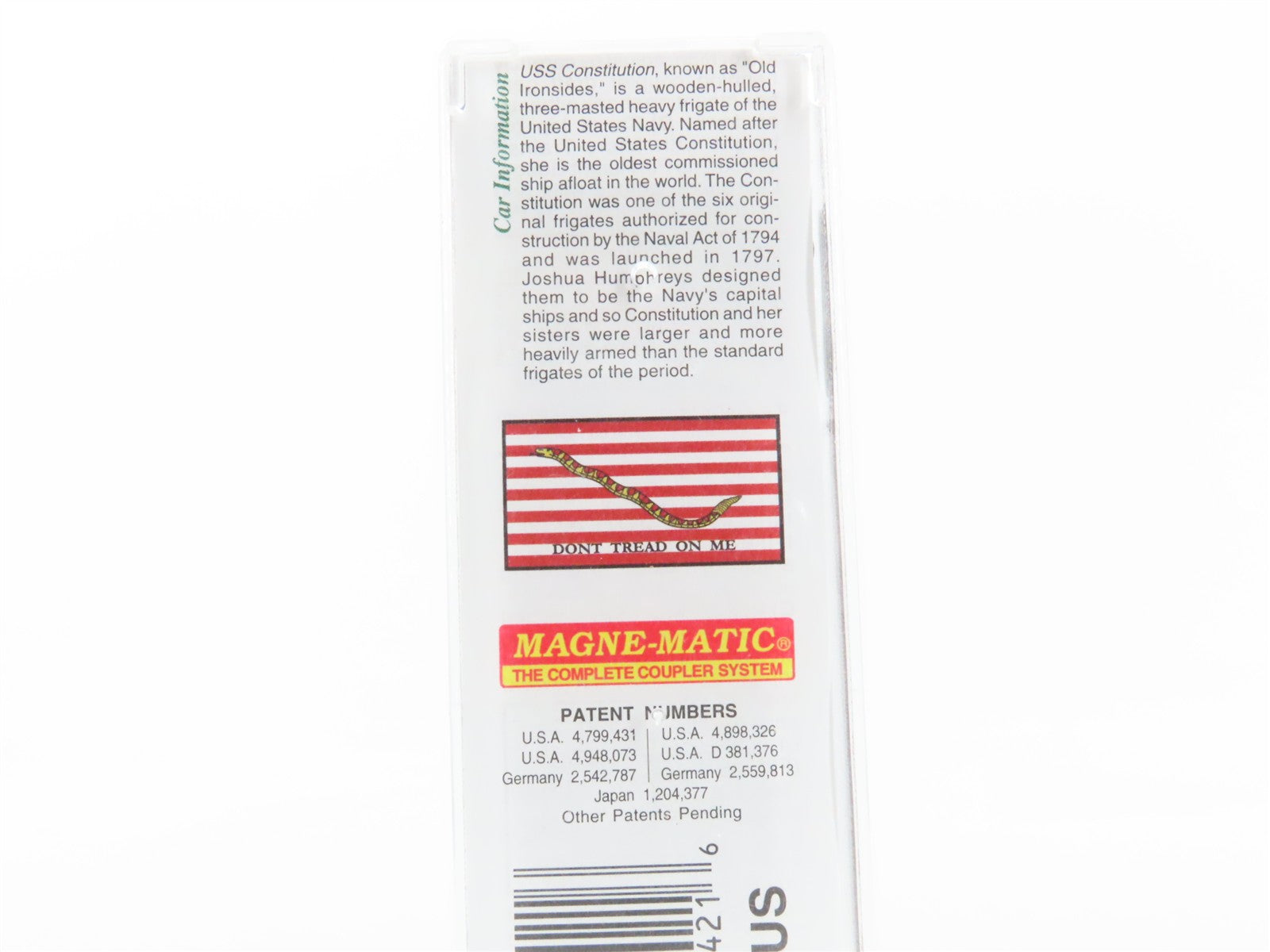 N Scale Micro-Trains MTL 03800412 IX USS Constitution 50' Box Car IX-21