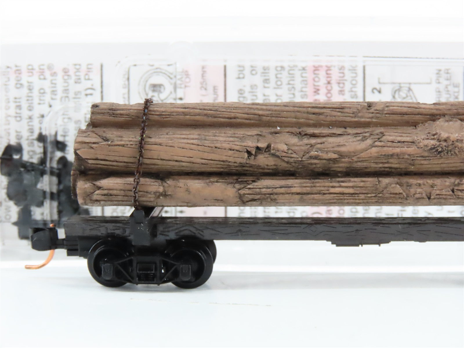 N Scale Micro-Trains MTL 113040 40' Skeleton Log Car w/ Log Load