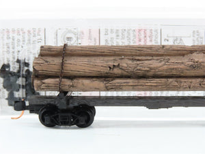 N Scale Micro-Trains MTL 113040 40' Skeleton Log Car w/ Log Load