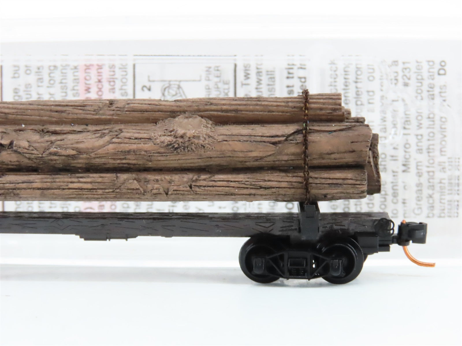 N Scale Micro-Trains MTL 113040 40' Skeleton Log Car w/ Log Load