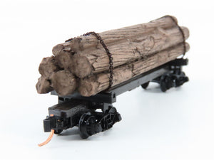 N Scale Micro-Trains MTL 113040 40' Skeleton Log Car w/ Log Load