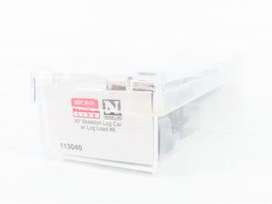 N Scale Micro-Trains MTL 113040 40' Skeleton Log Car w/ Log Load