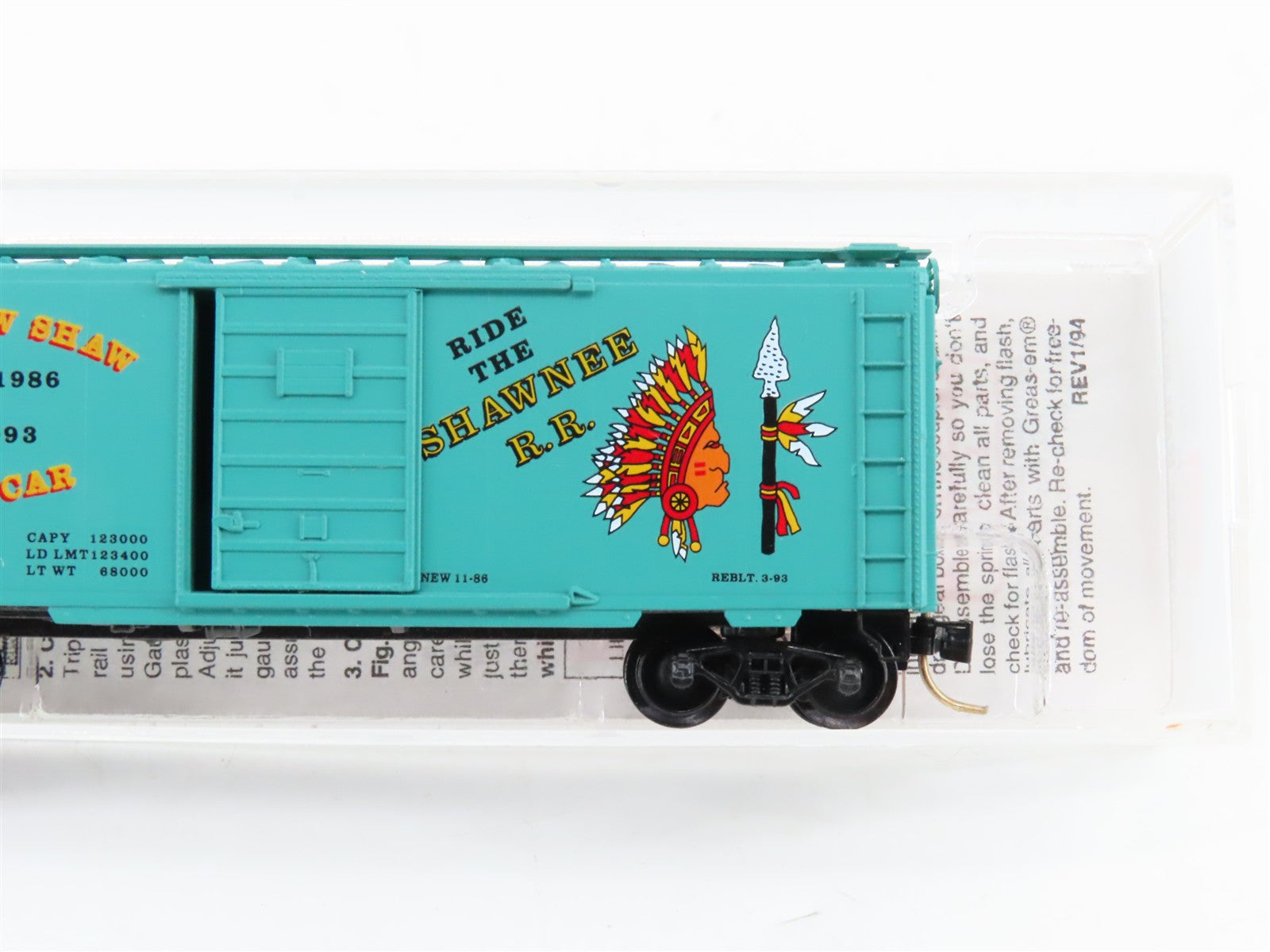 N Micro-Trains MTL Special Run #1 SRR Shawnee Railroad CAS Memorial Box Car 86