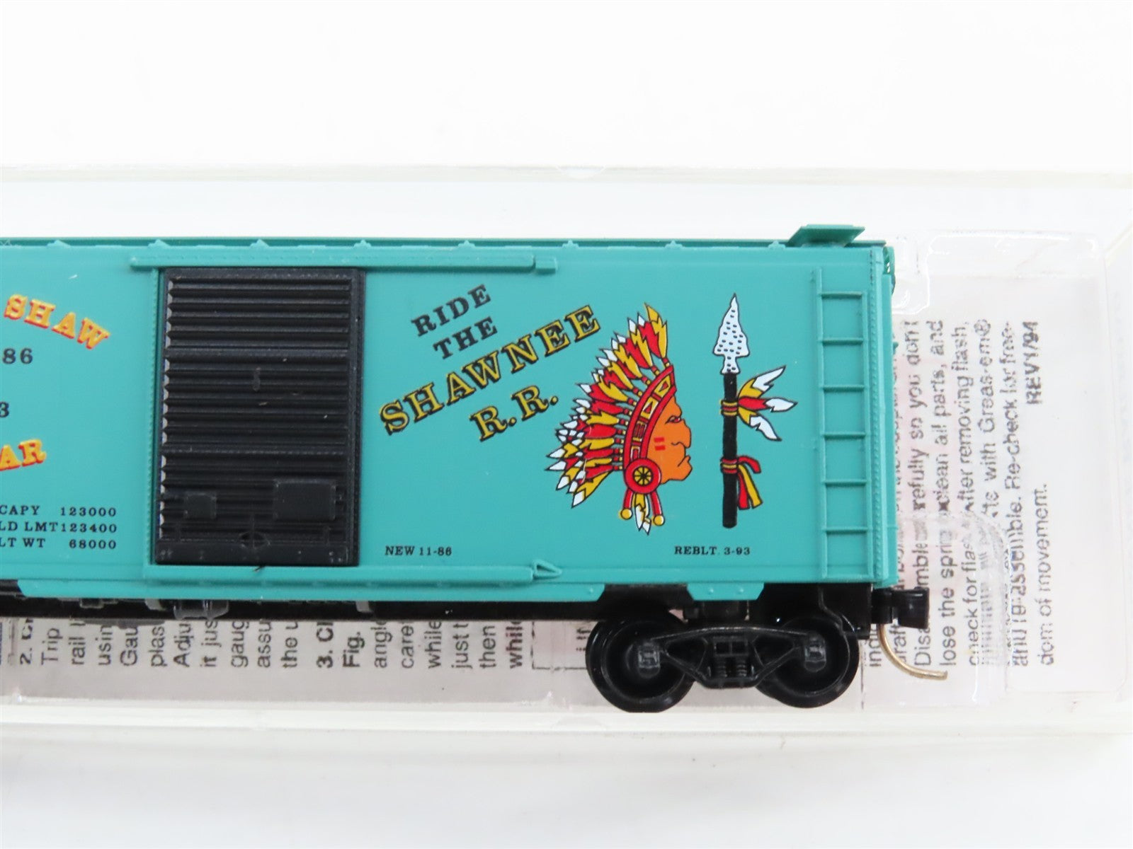 N Micro-Trains MTL Special Run #1 SRR Shawnee Railroad CAS Memorial Box Car 1994