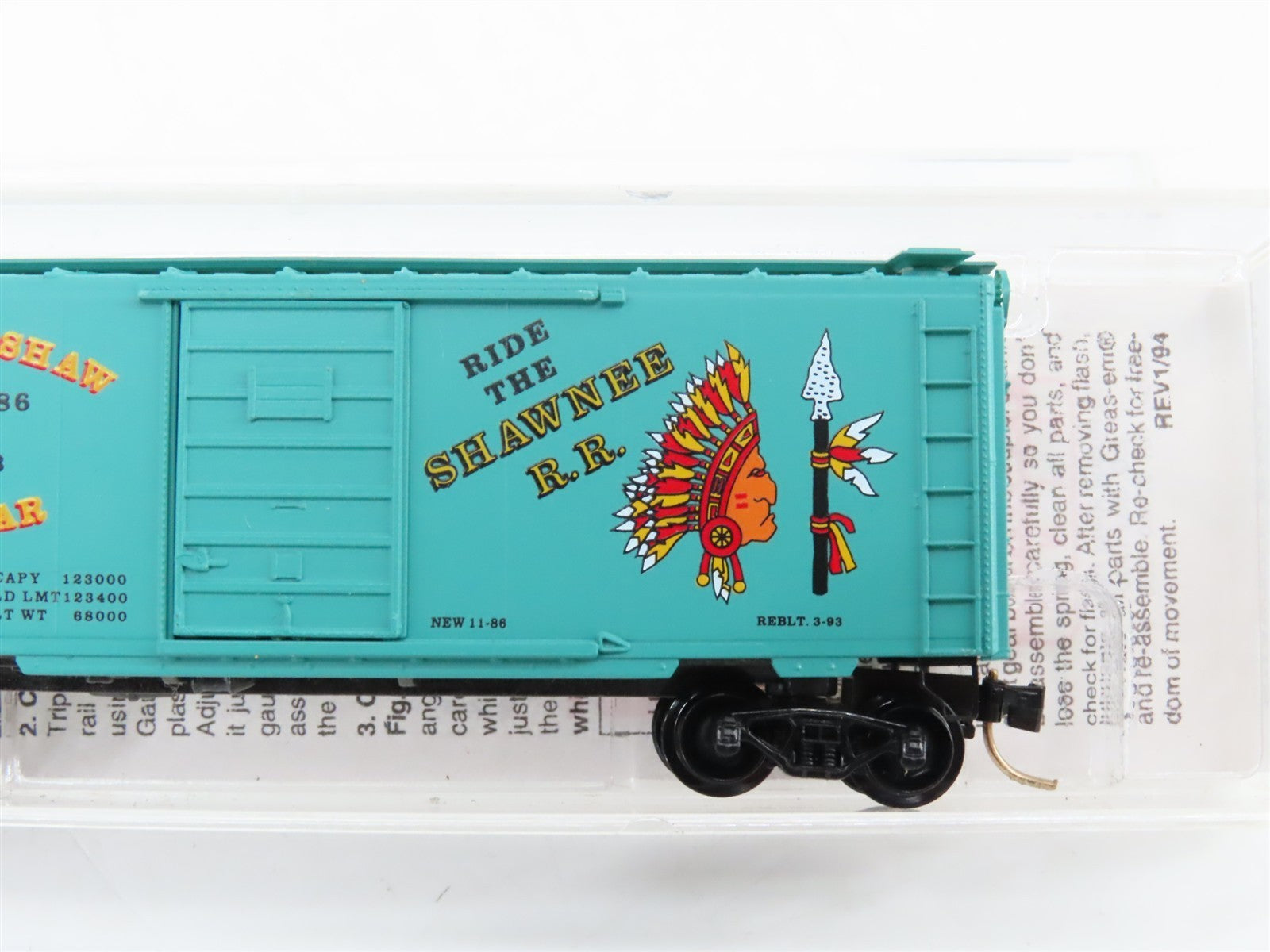 N Micro-Trains MTL Special Run #1 SRR Shawnee Railroad CAS Memorial Box Car 86