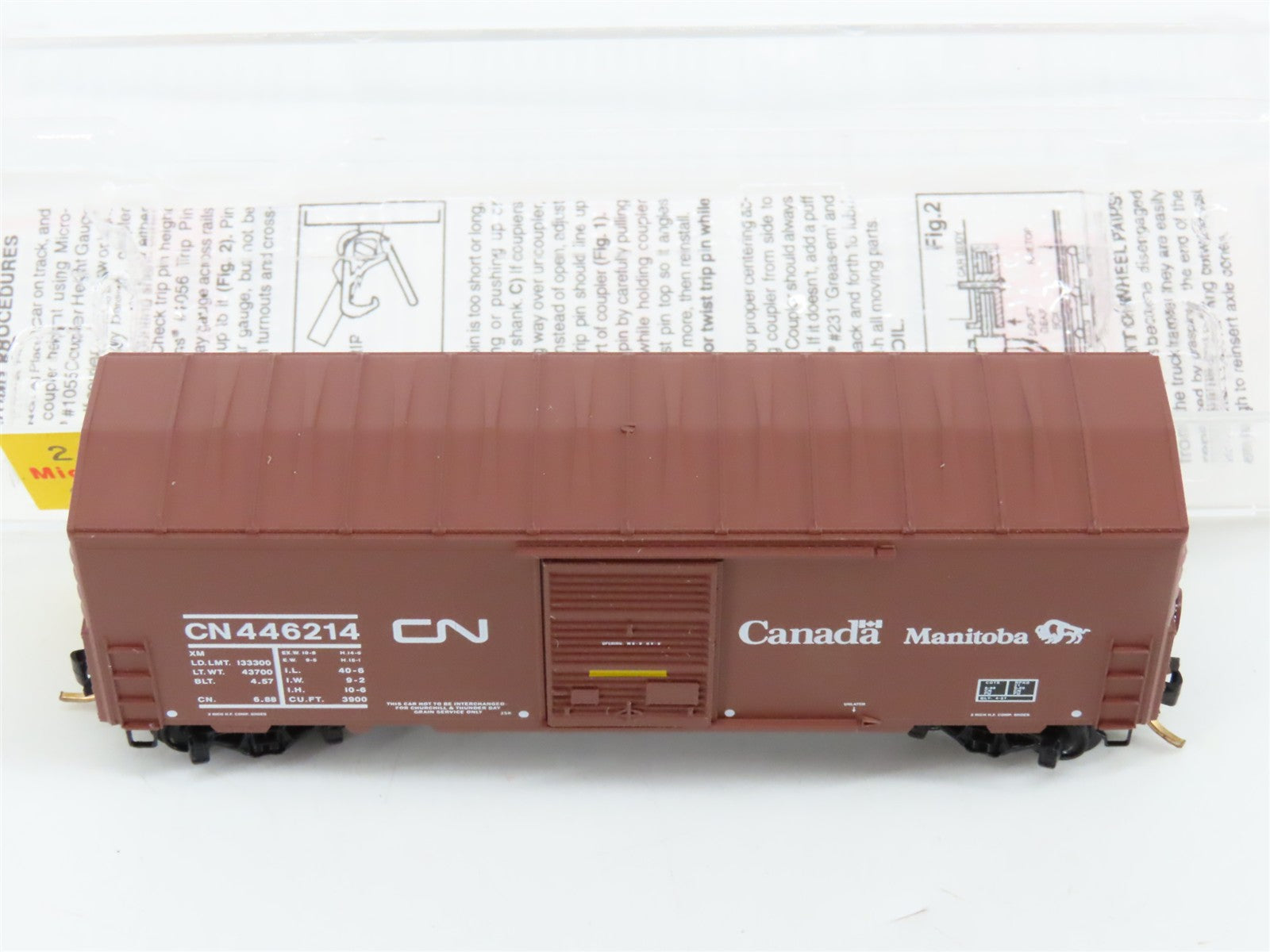 N Scale Micro-Trains MTL 24280 CN Canadian National 40' Box Car 446214
