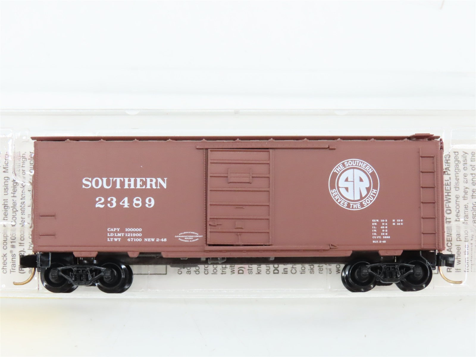 N Scale Micro-Trains MTL 20062 Southern Railway 40' Box Car 23489