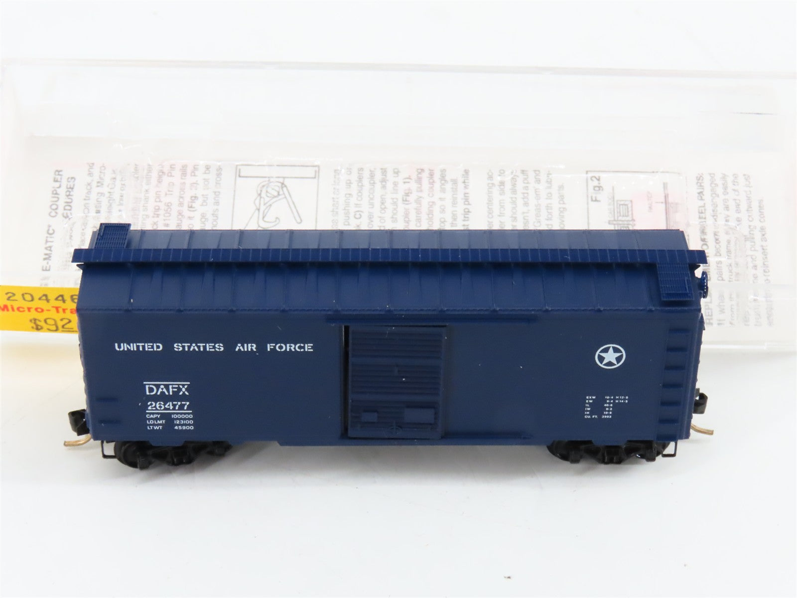 N Scale Micro-Trains MTL 20446 DAFX United States Air Force 40' Box Car 26477