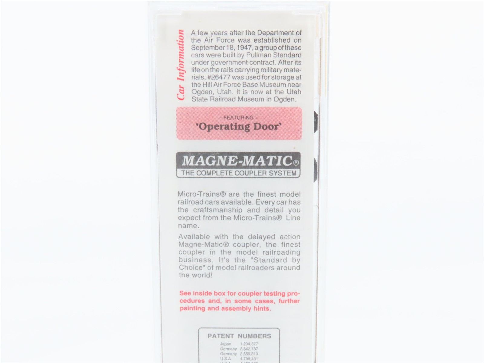 N Scale Micro-Trains MTL 20446 DAFX United States Air Force 40' Box Car 26477