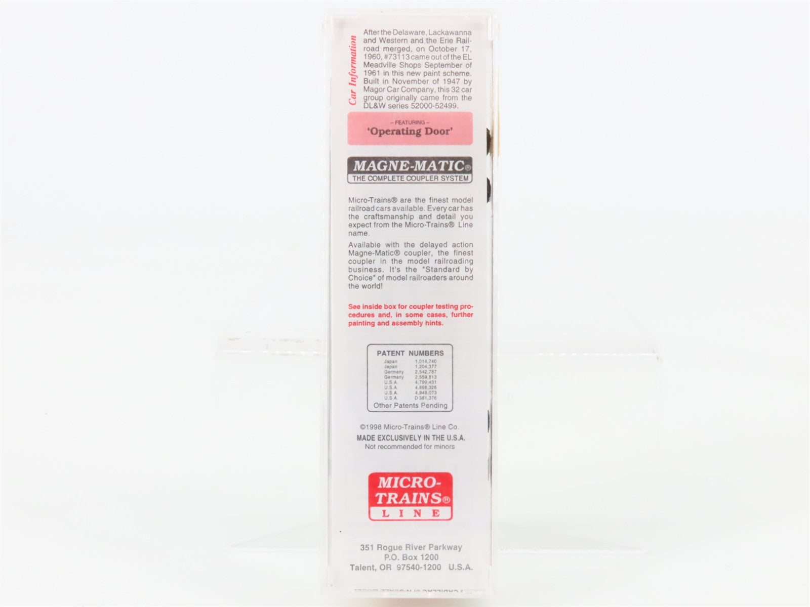 N Scale Micro-Trains MTL 20360 EL Erie Lackawanna 40' Box Car 73113