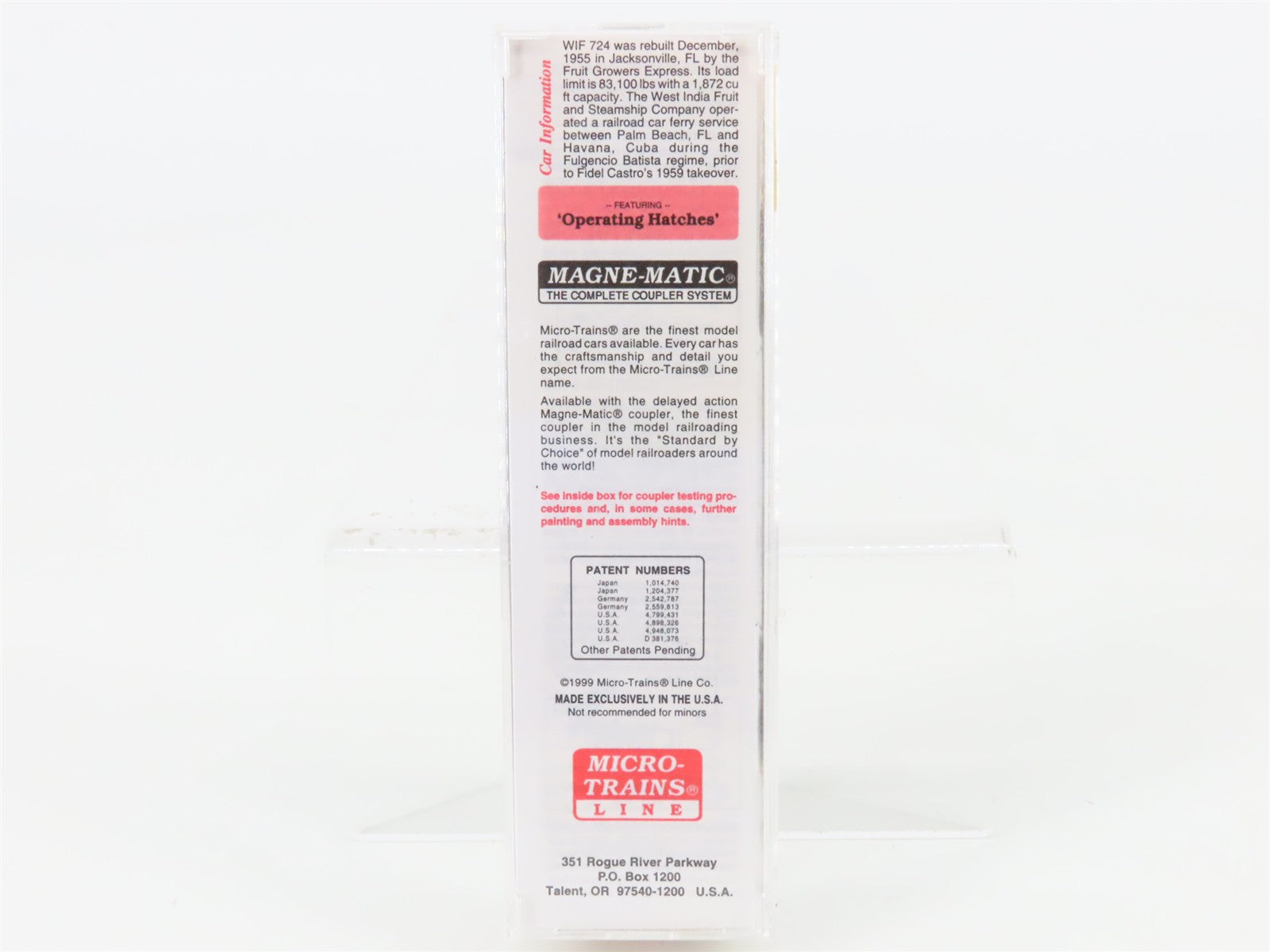 N Scale Micro-Trains MTL 49510 WIF West India Fruit & Steamship Company Reefer