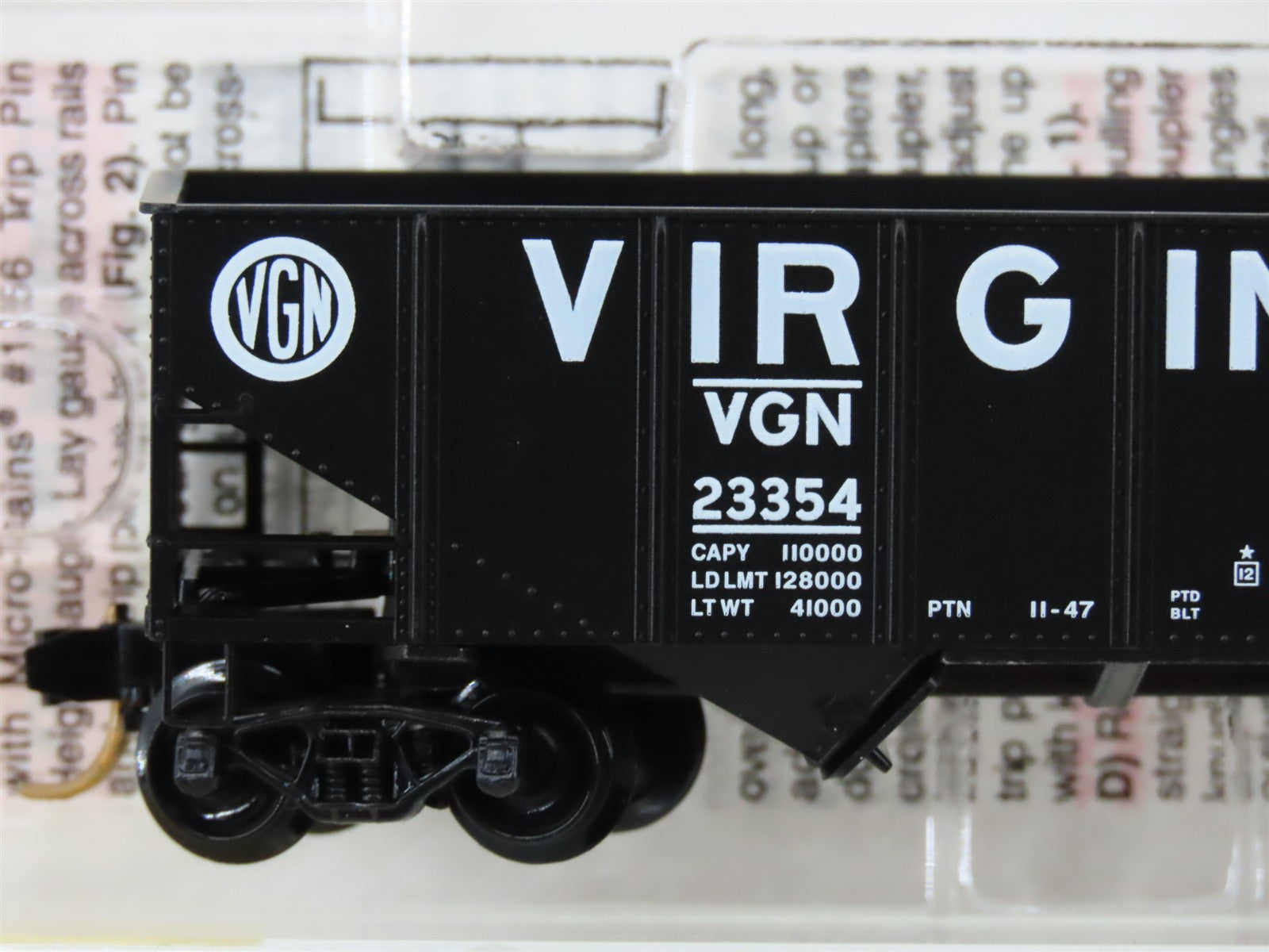 N Scale Micro-Trains MTL 56200 VGN Virginian 33' 2-Bay Hopper 23354