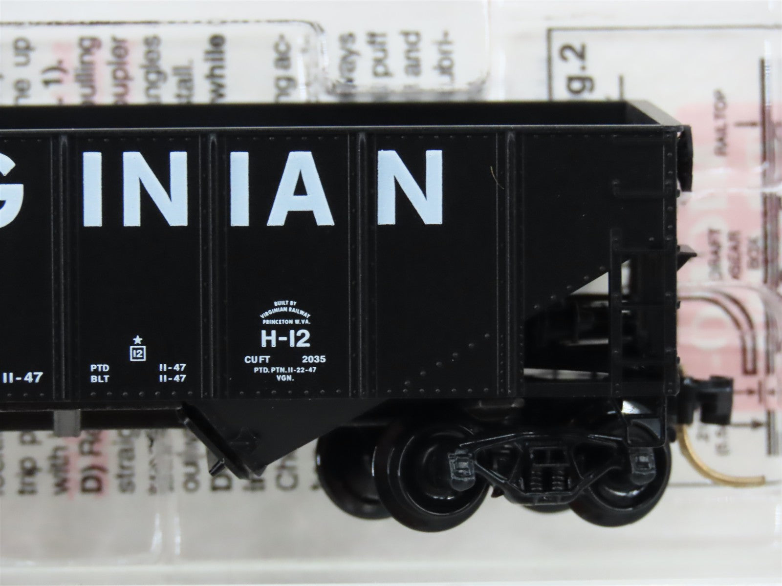 N Scale Micro-Trains MTL 56200 VGN Virginian 33' 2-Bay Hopper 23354