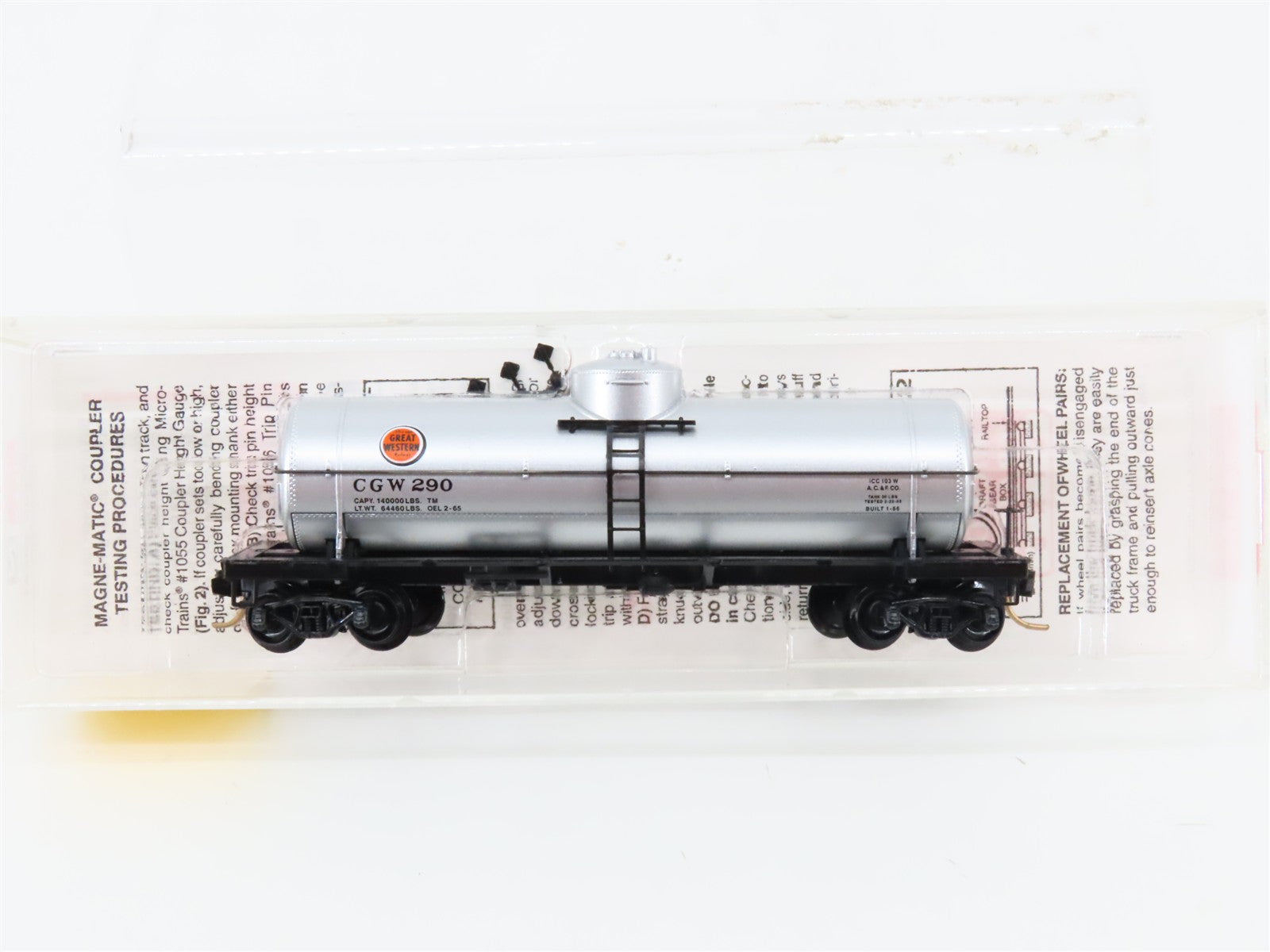 N Scale Micro-Trains MTL 65400 CGW Chicago Great Western 39' Tank Car 290
